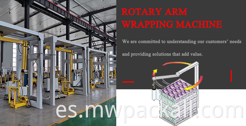 Envasadora de paletas de brazo rotatorio de tipo en línea totalmente automática inteligente de Myway Machinery